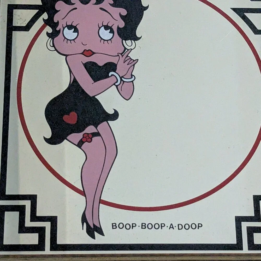 Vintage Betty Boop Collectible Wood Collectible Saloon Parlor Mirror